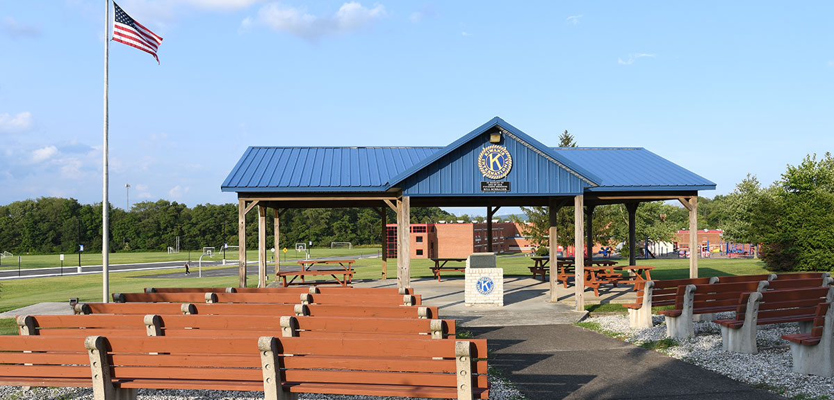 East Hills Kiwanis Memorial Park to Veterans pavilion and seating