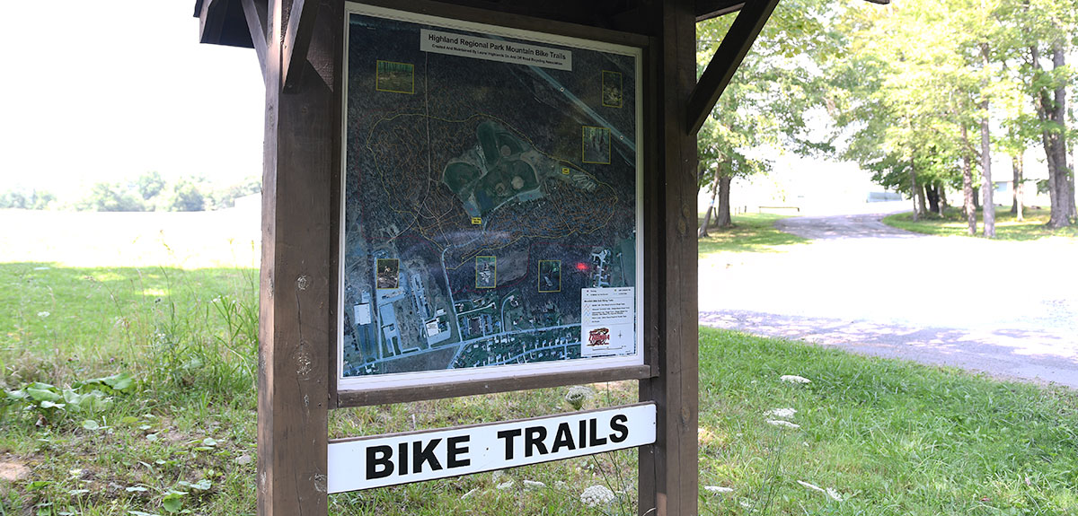 Highland Regional Park bike trails map