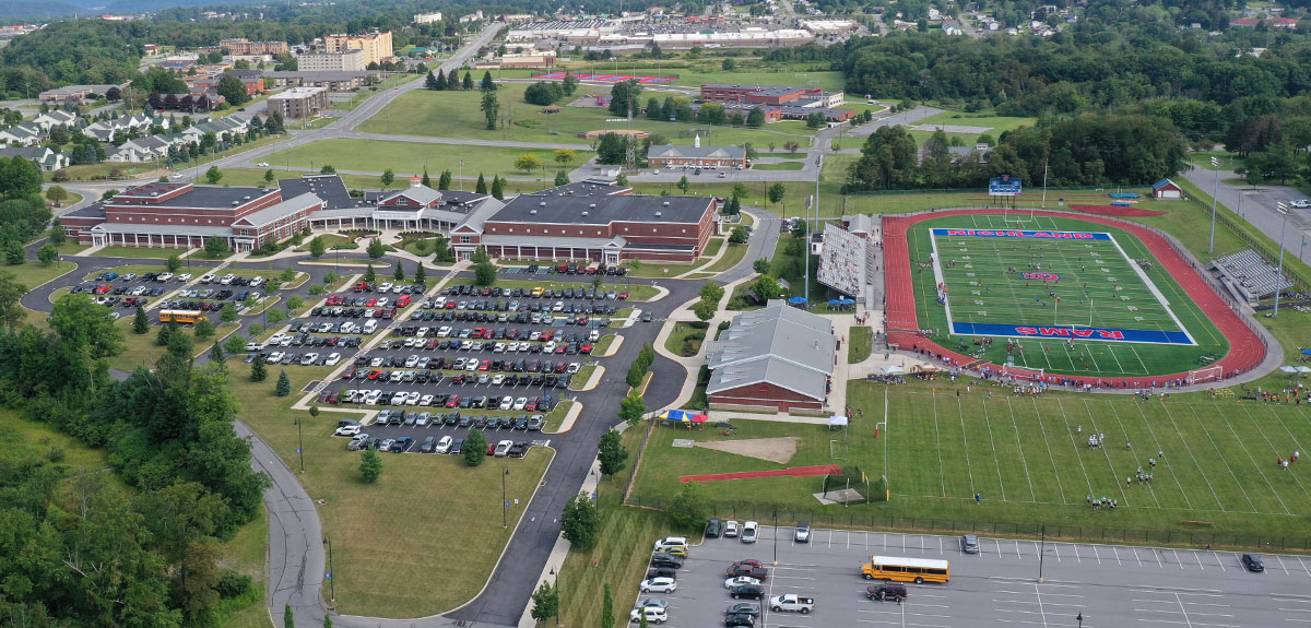 Richland High School drone shot