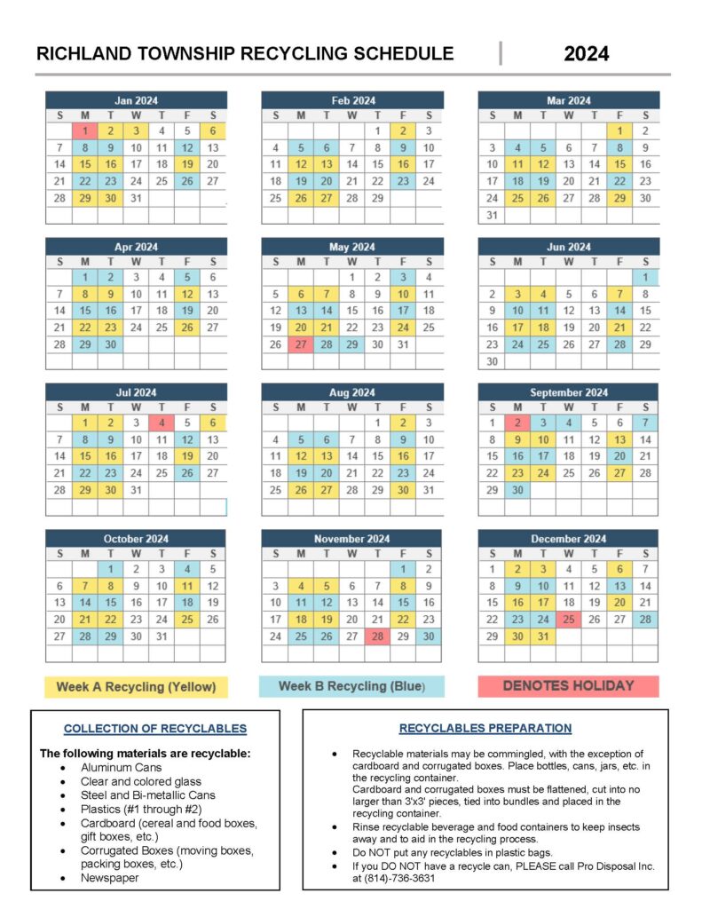 Recycling – Richland Township Recycling – Richland Township